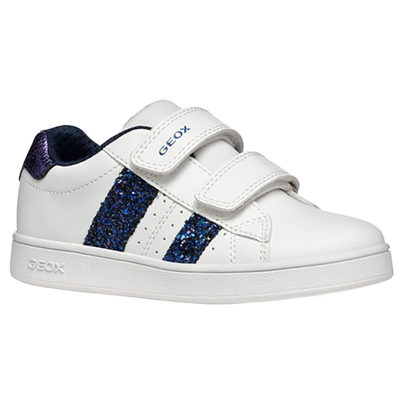 Geox Girls J Eclyper Girl Trainers, White, 29 EU