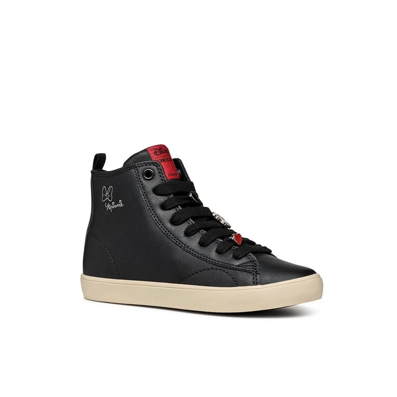 Geox J GISLI Girl H Sneaker, Black, 4 UK