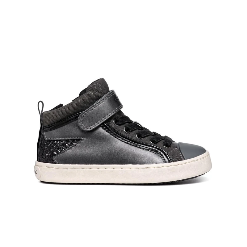 Geox Girl's J Kalispera Girl M Sneakers, Black E, 10 UK Child