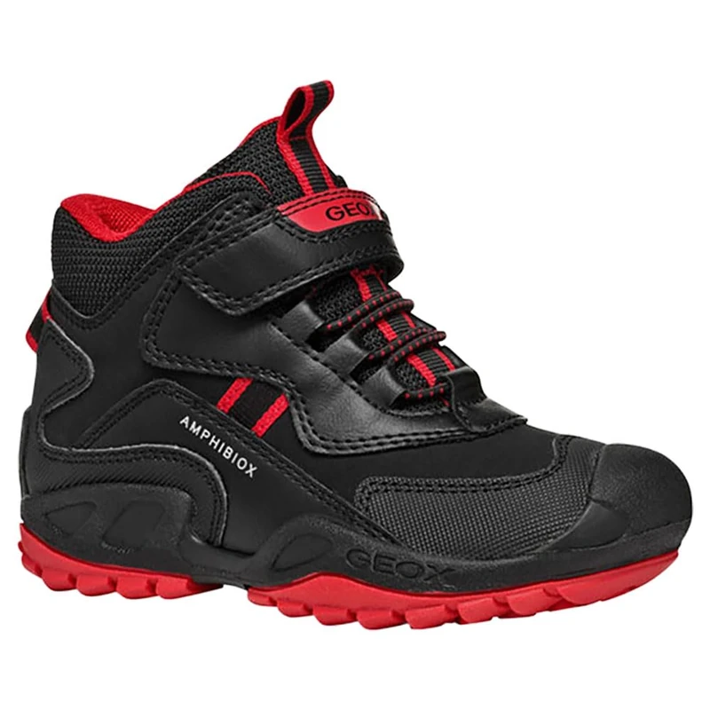 Geox Boys J New Savage Boy B ASneaker, Black, 7 UK