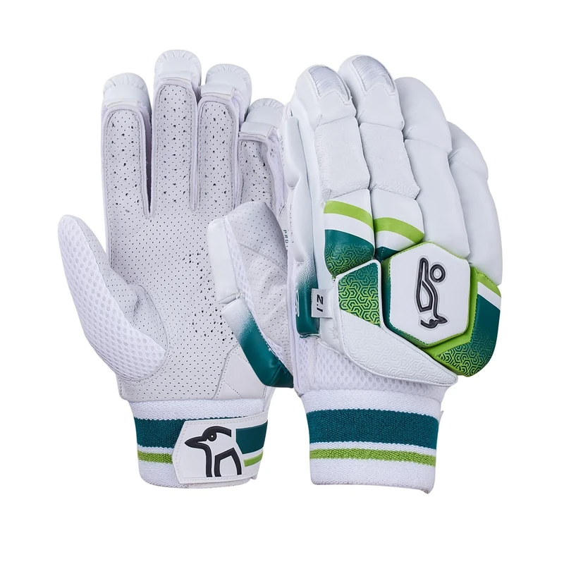 Kookaburra Kahuna 2.1 Batting Gloves - Over Sized Adult right Hand, White/Lime