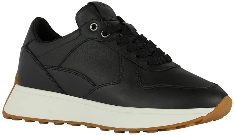 Geox Women's D Amabel A Trainers, Black, 35 EU