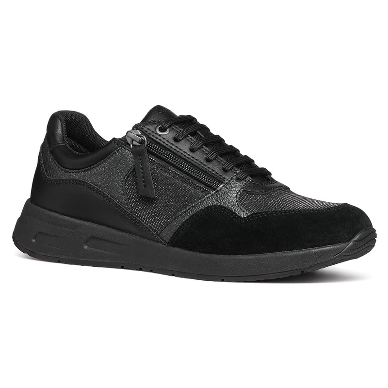 Geox Women's D Bulmya Trainers, Black, 6 UK