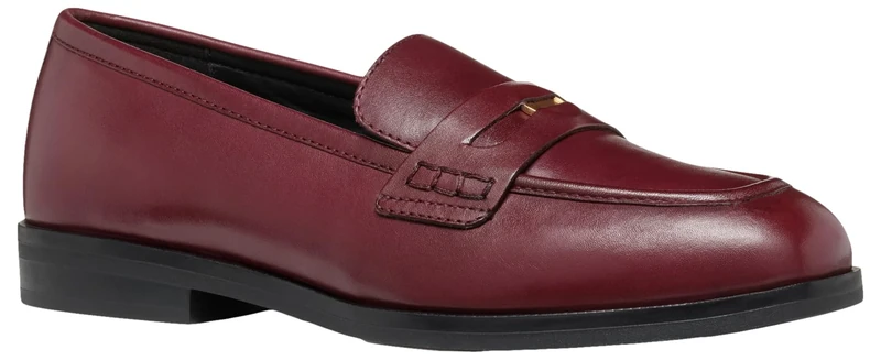 Geox Women's D Cloridie A Moccasin, Wine Red, 4.5 UK
