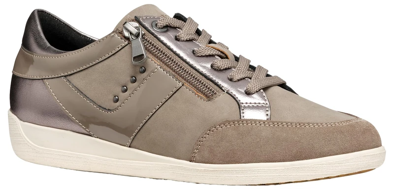 Geox Women's D Myria C Trainers, Gun Taupe, 8 UK
