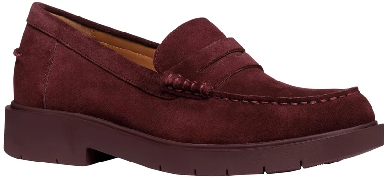 Geox Women's D Spherica Ec1 A Moccasin, Wine Red, 2.5 UK