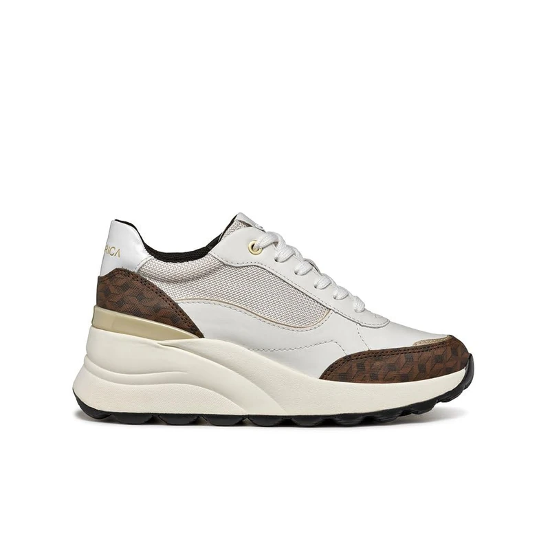 Geox Women's D Spherica Ec13 ASneaker, White Off White, 4 UK