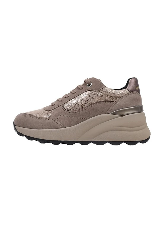 Geox Women's D Spherica Ec13 ASneaker, taupe, 7 UK