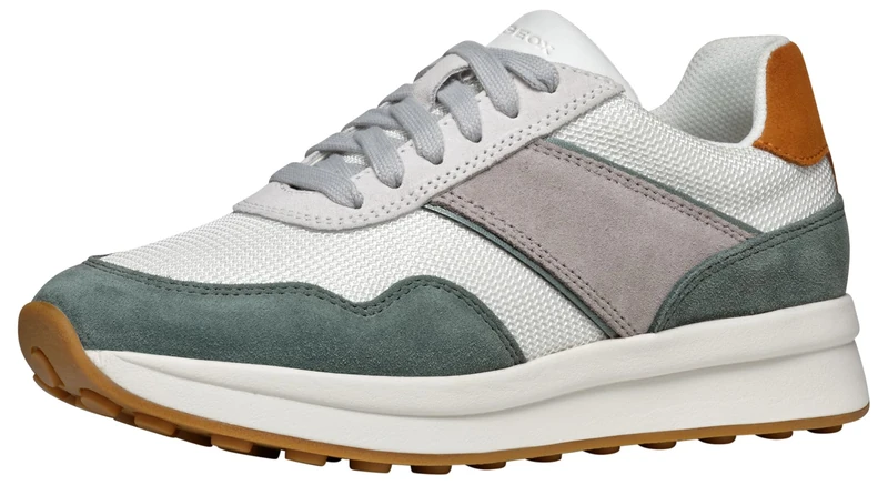 Geox Women's D Runntix ASneaker, Off White Sage, 6 UK