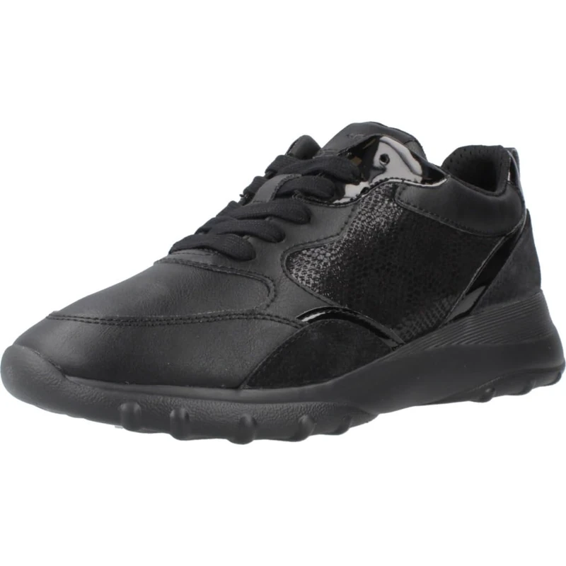 Geox Women's D Alleniee ASneaker, Black, 5 UK