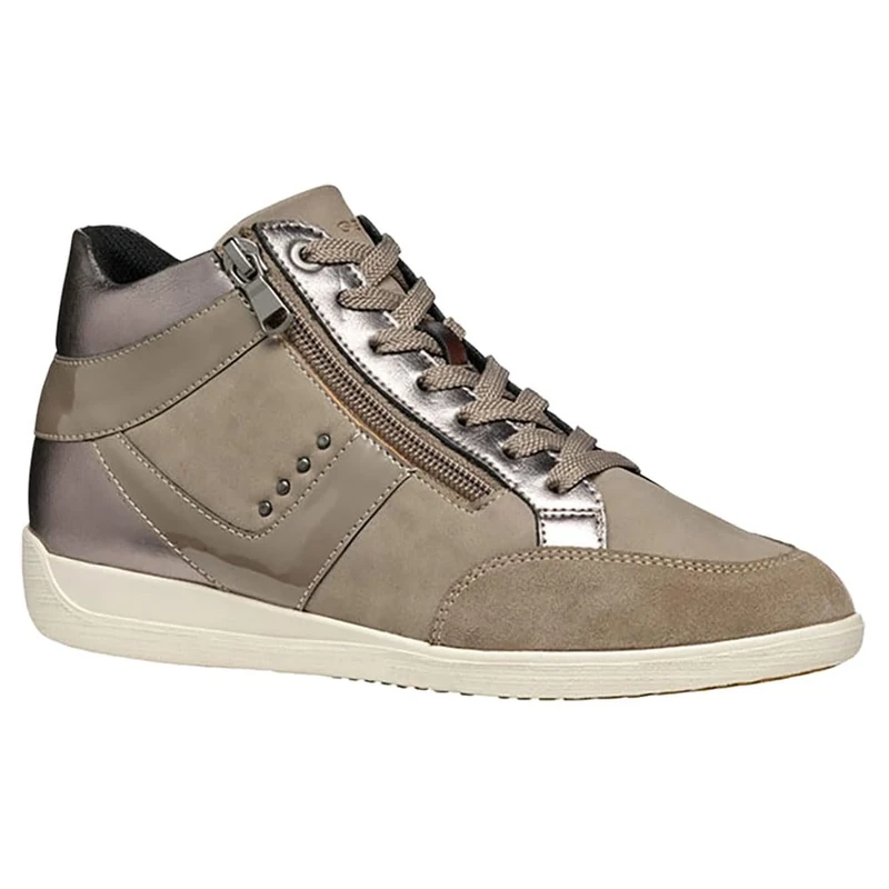 Geox Women's D Myria B Sneaker, Taupe, 7 UK