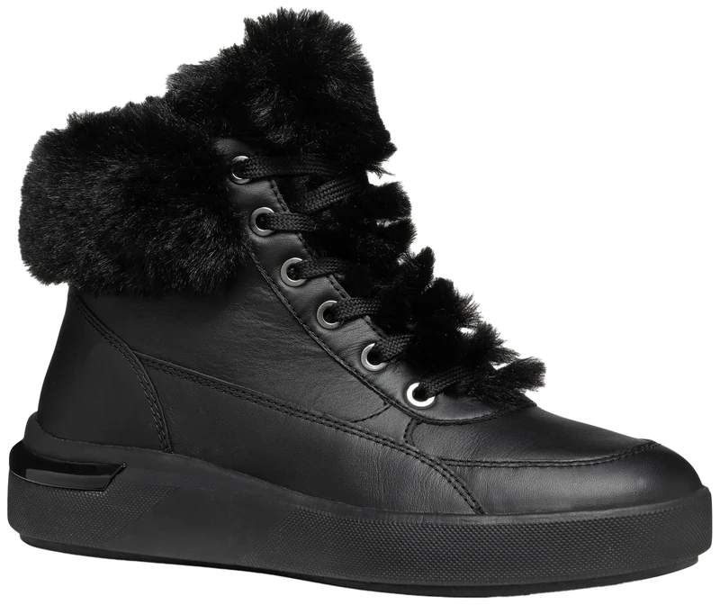 Geox Women's D Dalyla A Sneaker, Black, 5 UK