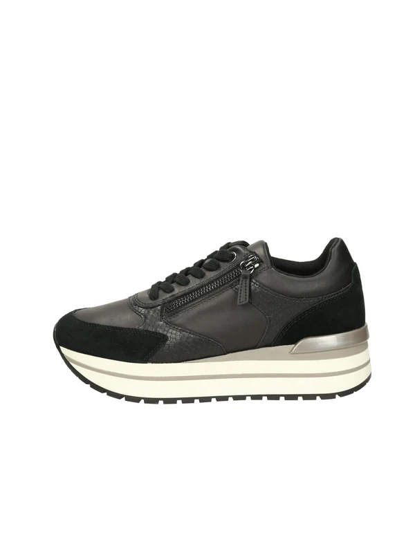 Geox Women's D New Kency A Trainers, Black, 7.5 UK