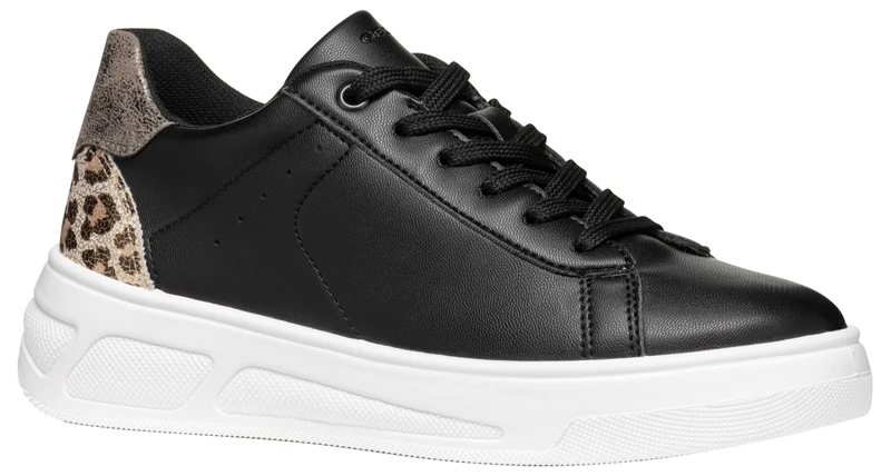 Geox Girls' D Ljuba Trainers, Black Gun, 3 UK - Image 1