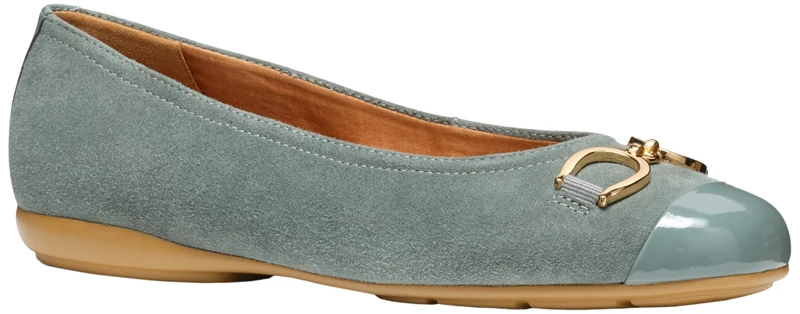 Geox Women's D Annytah A Ballet Flat, Sage, 8 UK - Image 1