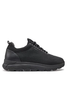 Geox Women's D Spherica 4x4 B ABX Sneaker, Black, 7 UK