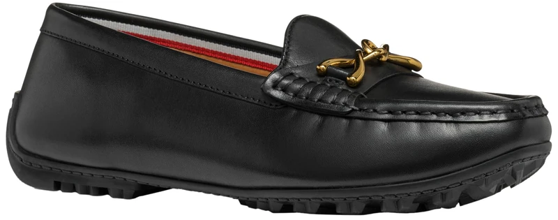 Geox Women's D Kosmopolis + Grip Moccasin, Black, 5.5 UK