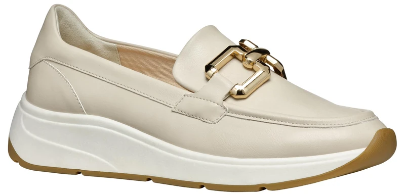 Geox Women's D Cristael B Moccasin, Lt Taupe, 8 UK