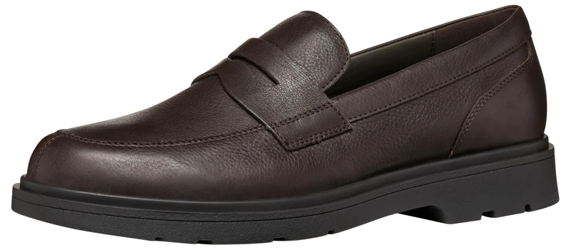 Geox Men's U Spherica EC1 A Moccasin, Coffee, 41.5 EU