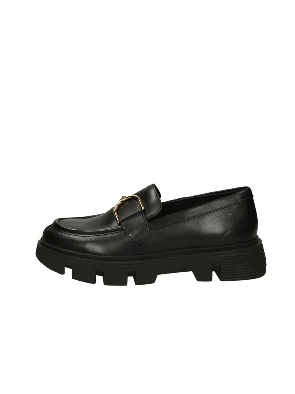 Geox Women's D Vilde H Moccasin, Black, 3 UK