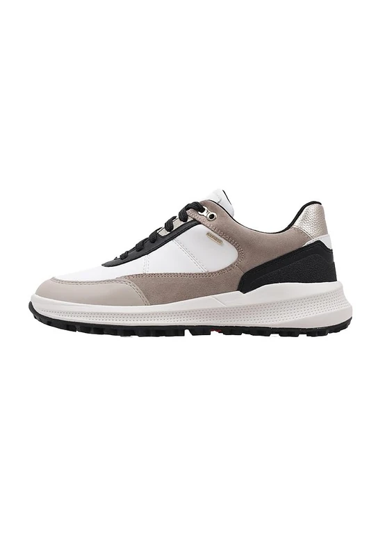 Geox Women's D Pg1x B ABX A Trainers, White Lt Taupe, 7.5 UK