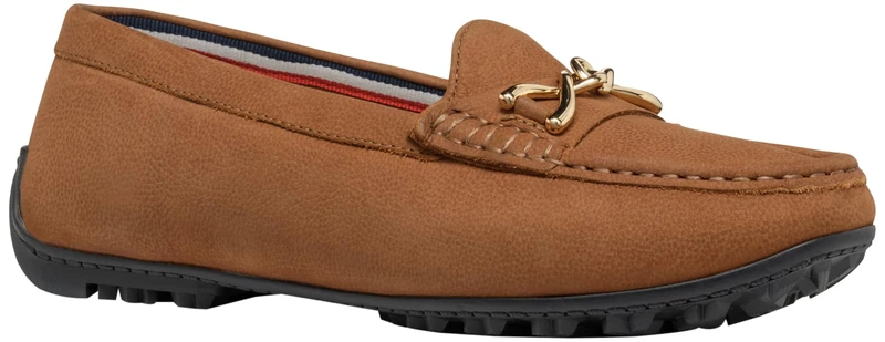 Geox Women's D Cosmopolis + Grip Moccasin, Cognac, 4 UK