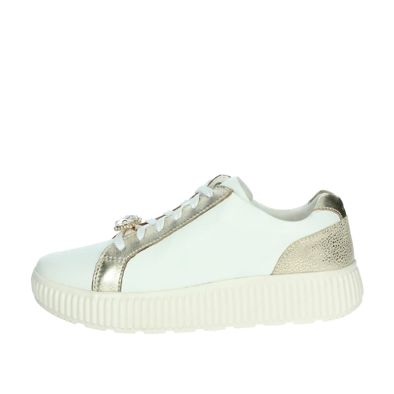 Geox Women's D Graisy G Trainers, White Lt Taupe, 5 UK