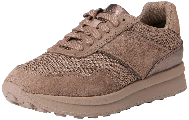 Geox Women's D Runntix ASneaker, Taupe, 4 UK