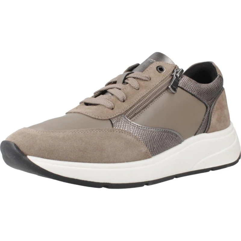 Geox Women's D Cristael E Trainers, Taupe, 2.5 UK