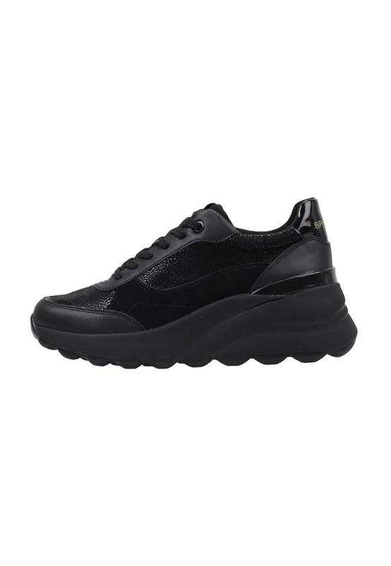 Geox Women's D Spherica Ec13 ASneaker, Black, 2.5 UK