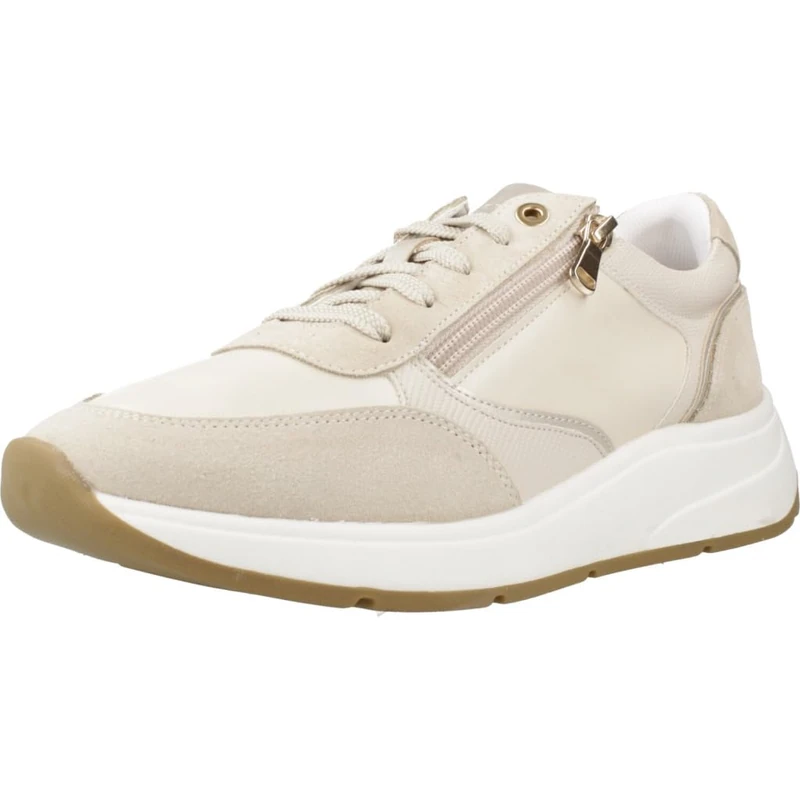 Geox Women's D Cristael E Trainers, Lt Taupe, 4 UK