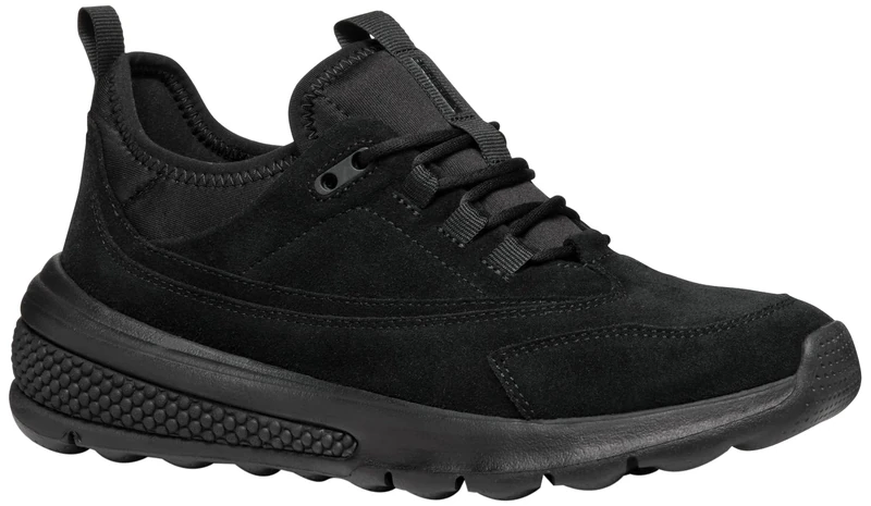 Geox Women's D Spherica Actif A Sneaker, Black, 6 UK