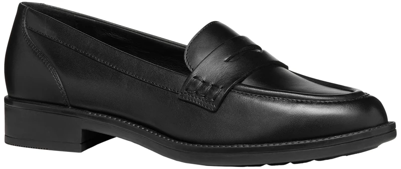 Geox Women's D Jaylon 2 BMoccasin, Black, 5 UK
