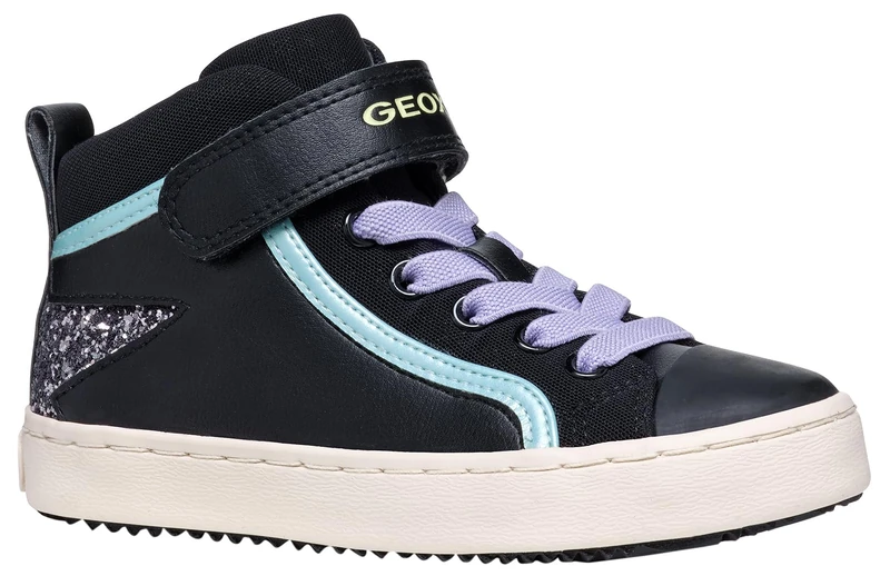 Geox Girl's J Kalispera Girl M Sneakers, Black F, 10 UK Child