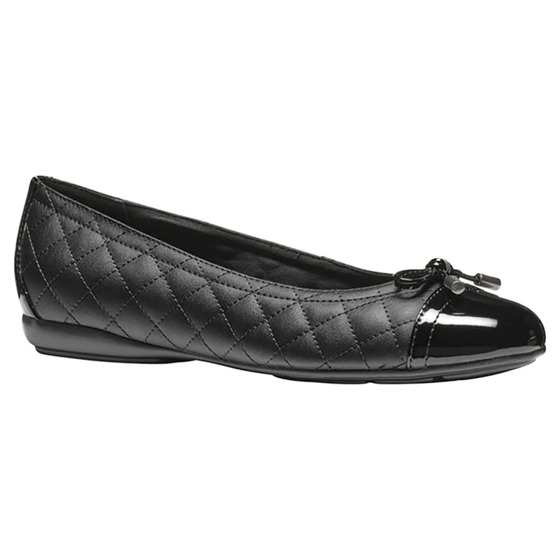 Geox Women's D Annytah B Ballet Flat, Black, 4.5 UK