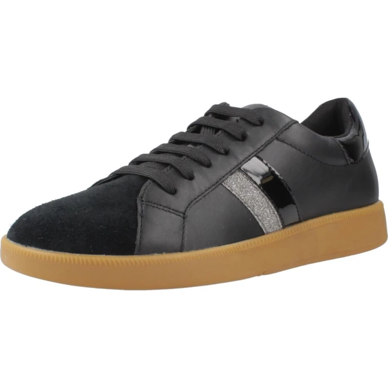 Geox Women's D Meleda B Trainers, Black, 6 UK