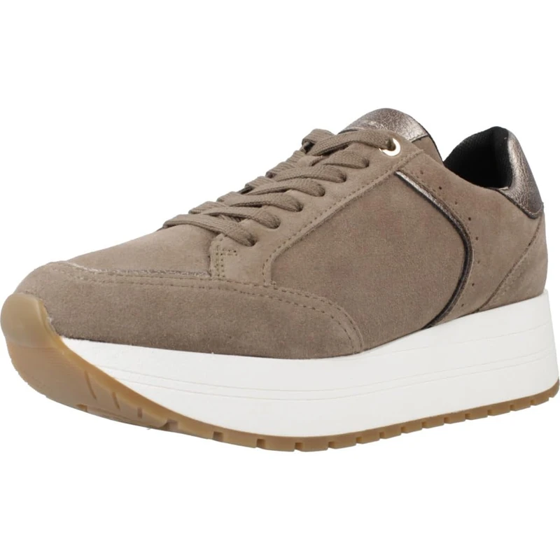 Geox Women's D New Kency A Trainers, Taupe, 4 UK