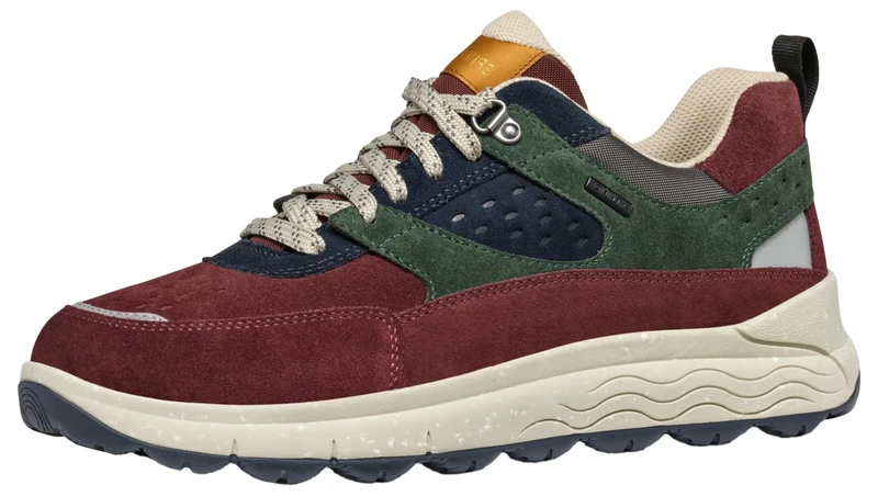 Geox Men's U Spherica 4x4 B ABX Sneaker, Wine Dk Green, 8 UK