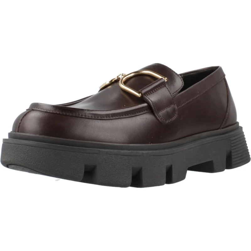 Geox Women's D Vilde H Moccasin, Coffee, 4 UK