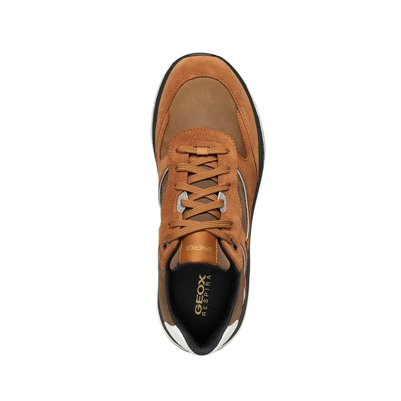 Geox Men's U Spherica Actif X1 Trainers, Ochre Cognac, 11 UK