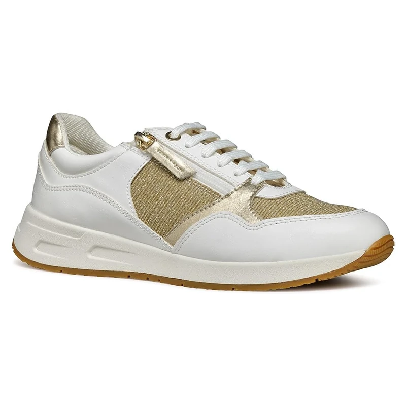 Geox Women's D Bulmya Trainers, Lt Gold White, 3 UK