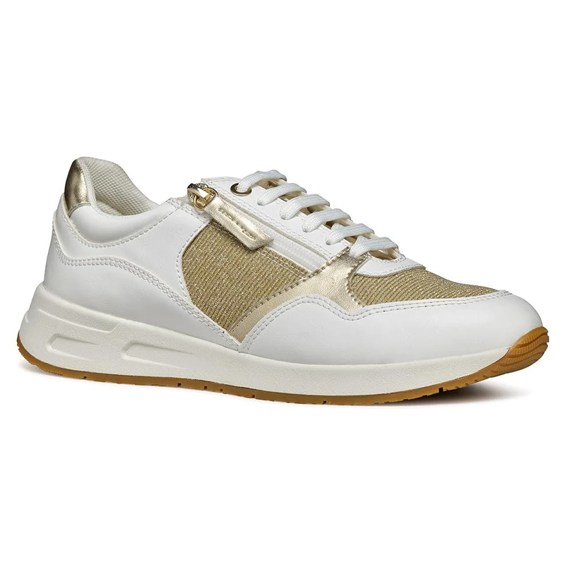 Geox Women's D Bulmya B Trainers, Lt Gold White, 7 UK