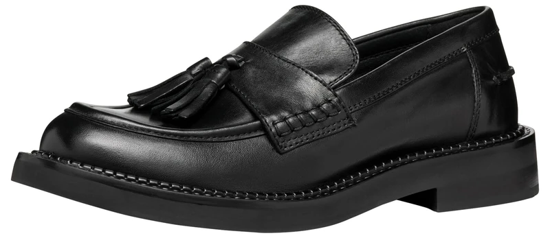 Geox Women's D Serilda HMoccasin, Black, 2.5 UK