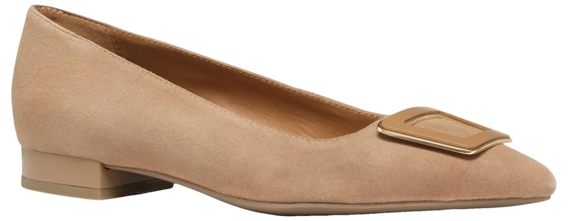 Geox Women's D Charyssa C Ballet Flat, Mud, 5.5 UK