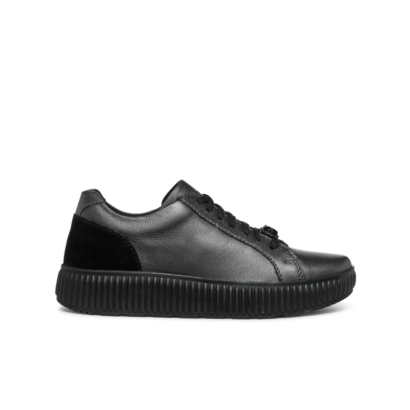 Geox Women's D Graisy GSsneaker, Dk Grey Black, 5 UK
