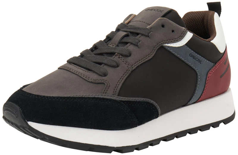 Geox Men's U Partenio B Trainers, Dk Coffee Black, 7 UK