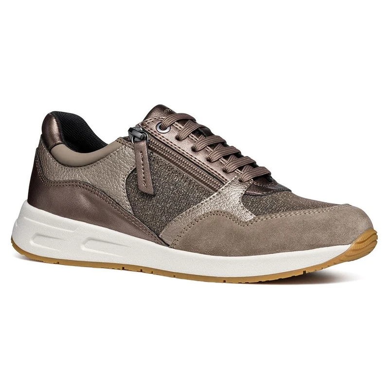 Geox Women's D Bulmya Trainers, Taupe Dk Beige, 7 UK