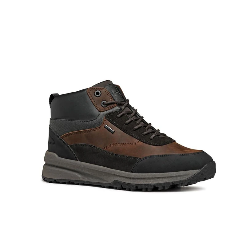 Geox Men's U Sterratrail + GripSneaker, Dk Coffee, 9 UK