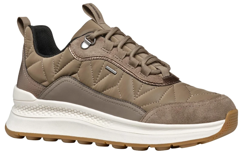 Geox Women's D Spherica Actif X2 Sneaker, Taupe, 8 UK