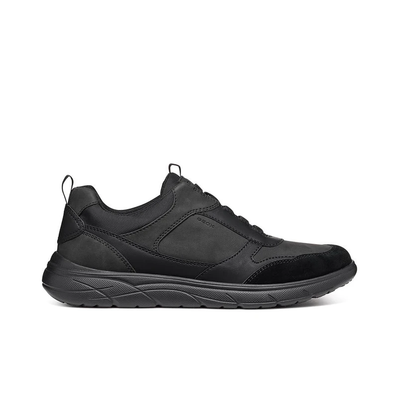 Geox Men's U Portello B Trainers, Black, 8 UK